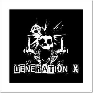 generation x skeleton punk Posters and Art